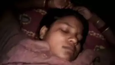 Sleeping Indian wife getting exposed after waking her up