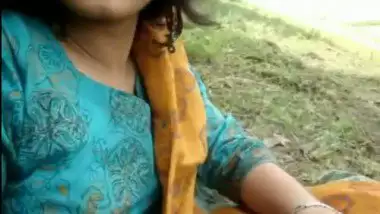 Indian girlfriend Shipra getting her boobs squeezed in park