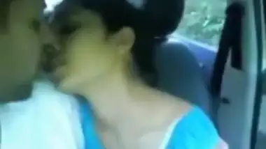 Indian girl in car with her lover