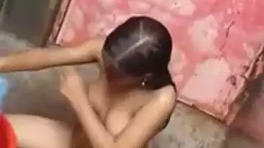 Indian teen girl nude shower caught by young servant