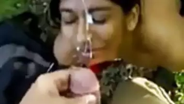 Indian girl taking an outdoor facial