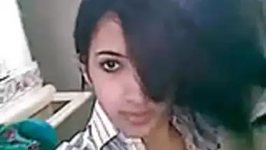 Hot Desi girl recording selfie for boyfriend