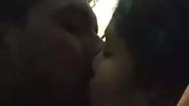 South Indian girl kissing and blowjob bf's cock