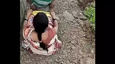 Cheating Indian Wife Fucks Lover outdoors while Husband at work