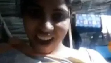 Village girl showing her boobs on video call