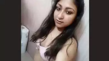 Bangladeshi Married Wife Smoking While Pressing Boobs And Showing Pussy In Bathroom