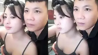 Thai GF BF, boobs being groped, cleavage hot