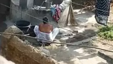 Indian wife Bathing