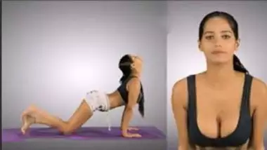 Poonam Pandey Teaching Yoga