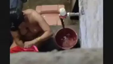 Aunty Bathing Secretly Captured