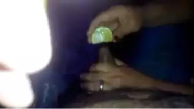 Desi wife adding pepper and lime before blowjob