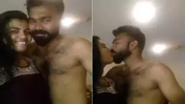 Desi girl kisses her bearded XXX lover for their homemade sex film