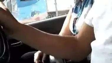 Driver pulls cock out hoping to involve the Desi girl in porn action