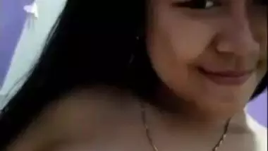 Boss calls Indian girl and orders her to show off these small boobs