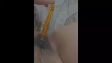 Dildo pops out indian girl from insta live