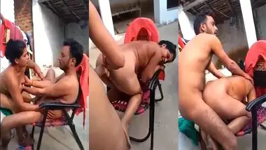 Village Randi fucked hard in open courtyard