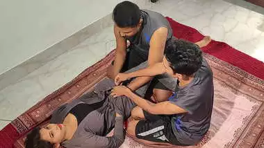 Two guys fucking one girl gangbang Indian sex