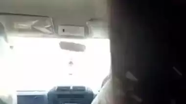 Showing her huge ass inside car with clear hindi talking