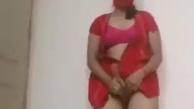 indian girl face covered fingering