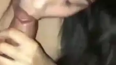 Horny girl sucking big dick like pro