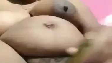 Unsatisfied Bhabi Masturbating With Cucumber