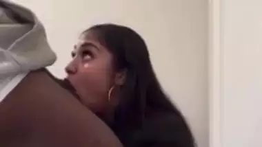 Middle Eastern Girl Sucking Her Black BF