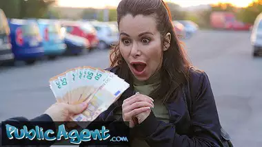 Public Agent Stunning brunette MILF with fantastic tits fucks a stranger to pay a fine