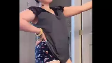 Indian girl dancing on hindi song