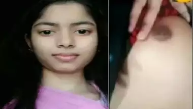 Cutest Bengali girl boob show on video call