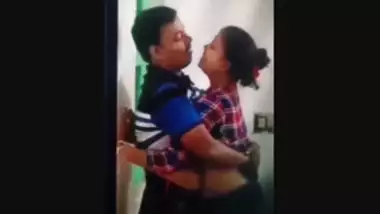 Couple fucking in standing