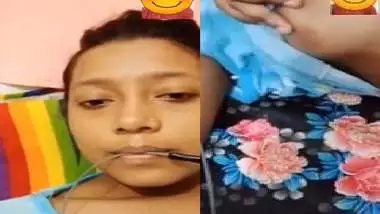 Girlfriend topless video call boobs show to lover