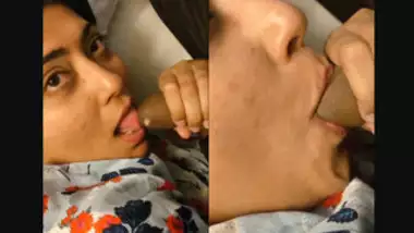 Desi wife licking dick like a dog